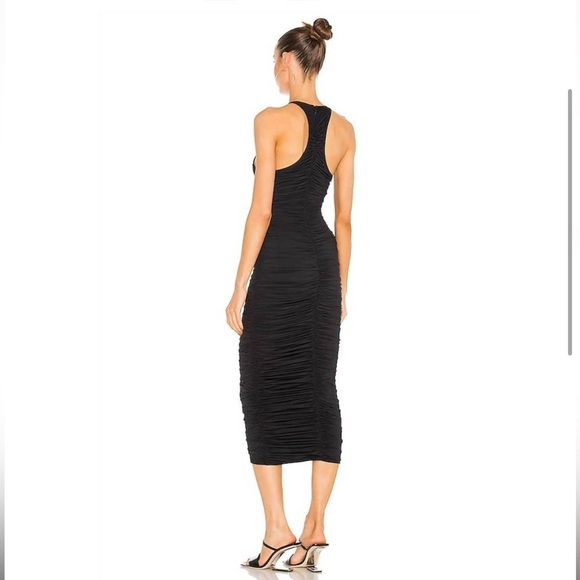 A.L.C Adrienne NWT Runched Midi Black Dress - Picture 3 of 6